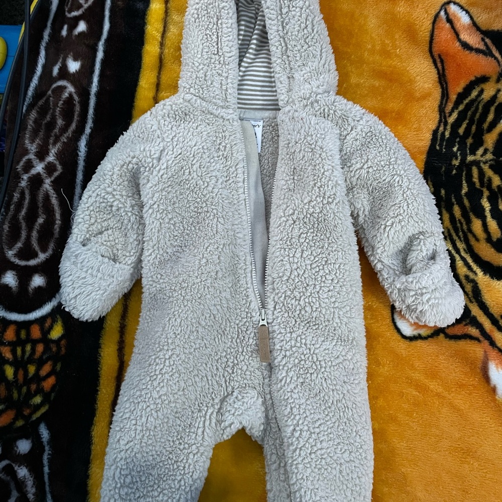 Baby Carters 3Months Fluffy Winter Jacket Onesie